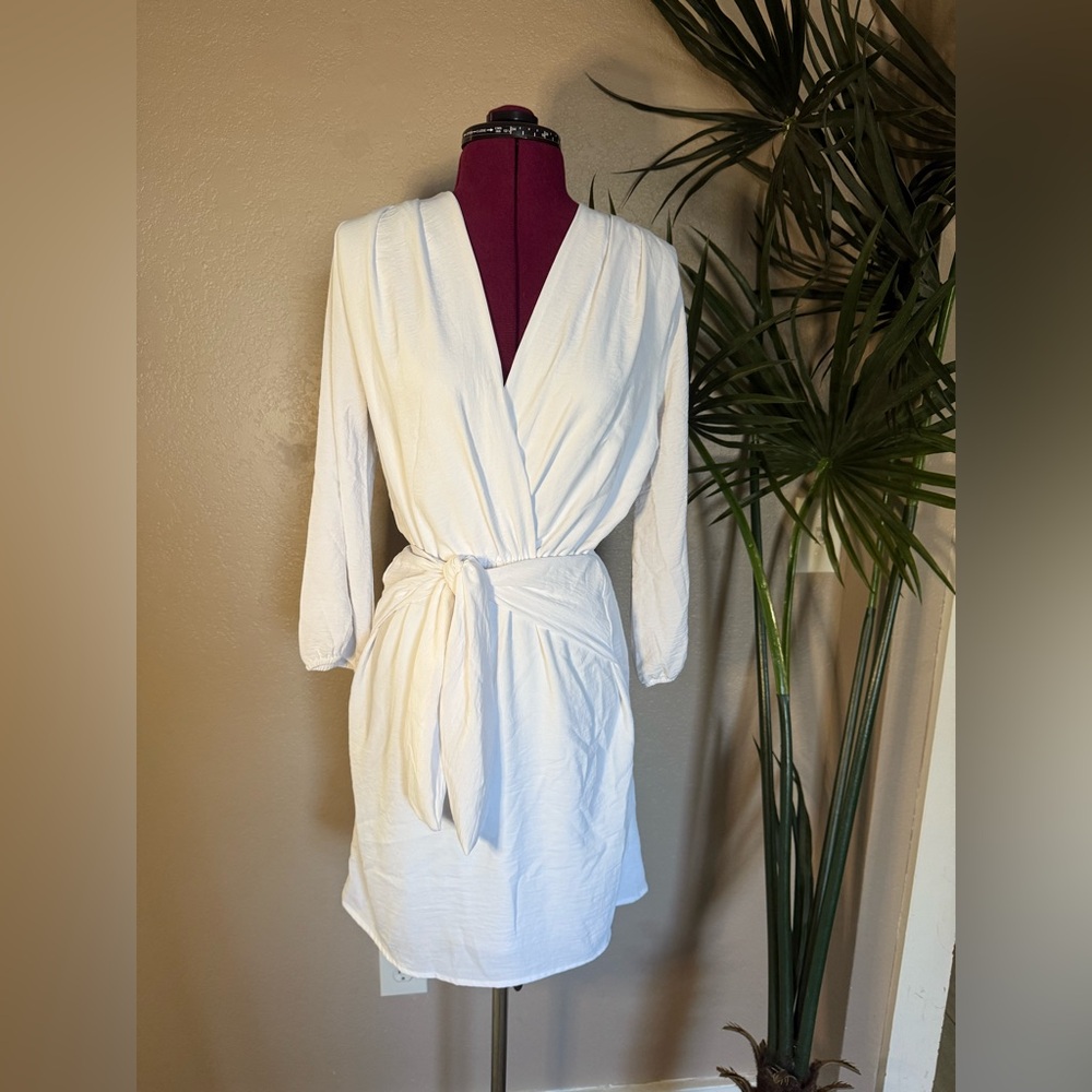 Chic White Wrap Dress